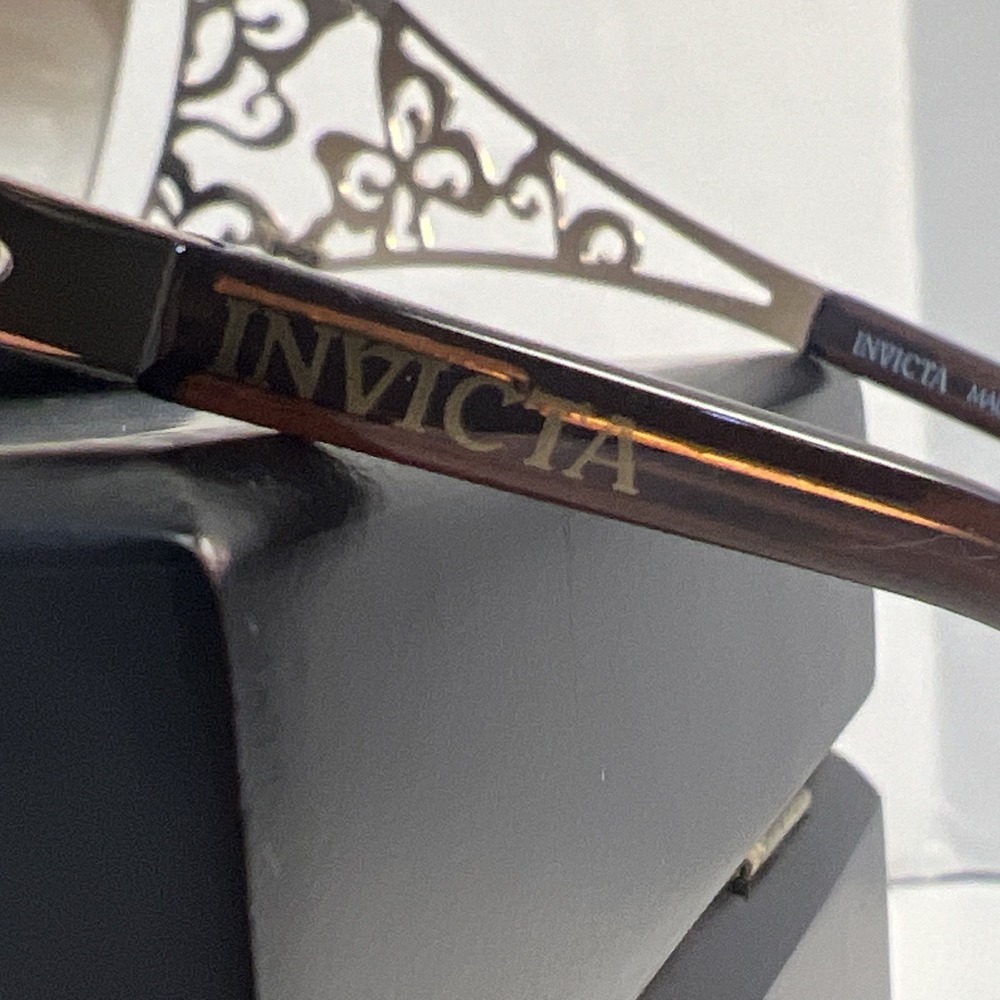 Invicta IEW003-02 Gold Filigree Gradient Sunglasses Italy 59-16-130 - Picture 7 of 8